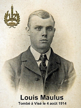 Louis Maulus, tomb  Vis le 4 aot 1914