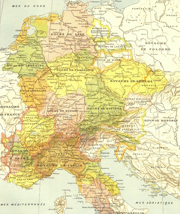 Carte su Saint Empire Romain Germanique
