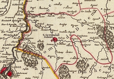 Carte de la Principaute de Lige en 1754 Extrait rgion de Vis