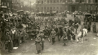 Les allemands place St Lambert en 1914