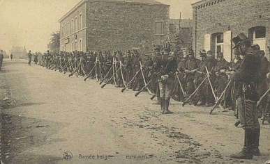 armez belge en 1914, infanterie au repos