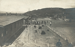 Image d'un camp de prisonnier Carte postale anvoye par les prisonniers