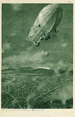 attaque de Lige en 1914, un zeppelin
