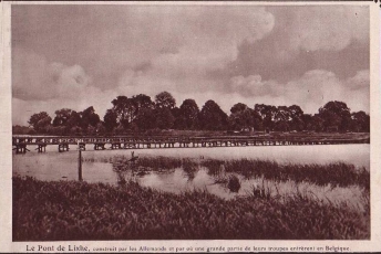 Pont permettant le passage des allemands  Lixhe