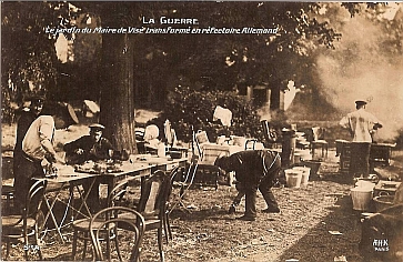 les allemands installs dans le jardin du maire, ou plutt du bourgmestre