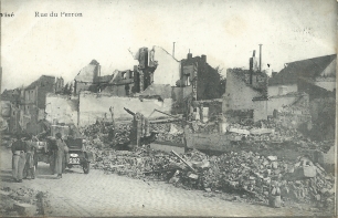 Vis 1914, ruines rue du perron