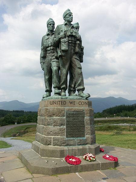 Le memorial de Spean Bridge en Ecosse en hommage aux combattants trangers