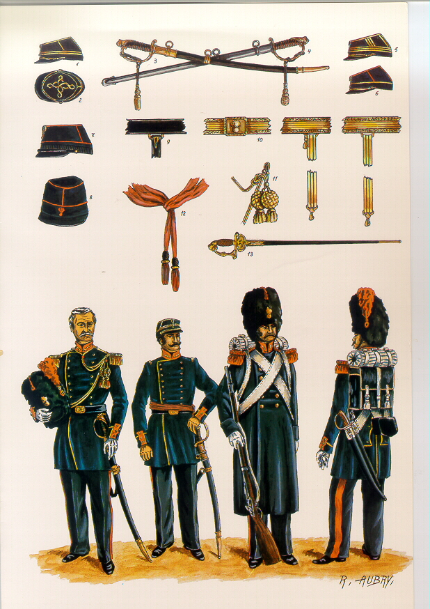 Grenadiers belges de 1854 par Robert Aubry