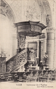 Collgiale St Martin de Vis, intrieur, chaire de vrit