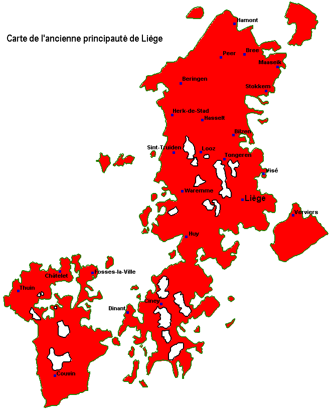 Carte de la Principaut de Lige