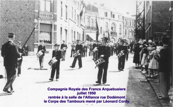 Corps des tambours des Francs Arquebusiers 1950
