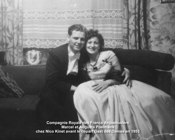 Gast des Dames Marcel et Augusta Poelmans-Delhet en 1953