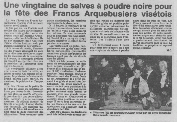 la presse parle des Mouquetaires en 1987