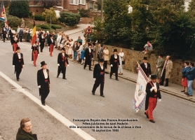 les Francs Arquebusiers aux crmonies d'hommage  St Hadelin en 1988