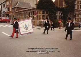 lles Francs Arquebusiers aux crmonies d'hommage  St Hadelin en 1988 650e anniversaire de la venue de la chsse  Vis