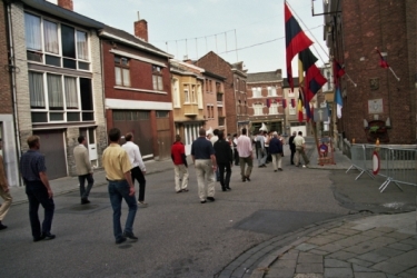 Le Rveil des Francs Arquebusiers par l'harmonie Ste Ccile d'Eben en juillet 2005