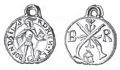 Mdaille de la chapelle de Boendael aux armes des arquebusiers de Bruxelles