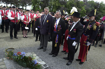 inauguration de la stle par Monsieur Bellem, Prsident de la section vistoise des Anciens Combattants