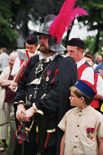 Le Lieutenant de Compagnie Pascal Pierquin et le cadet Corentin Poelmans