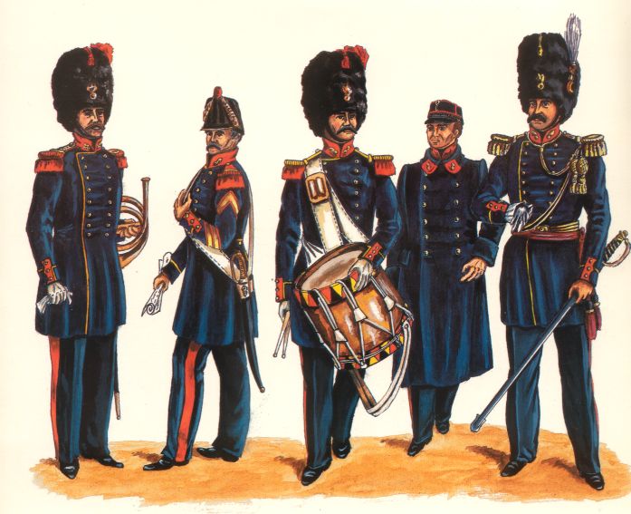 Arme belge; les Grenadiers de 1854 par Robert Aubry