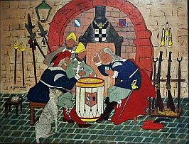 arquebusiers de Vis, peinture de Jaminet, photo Marc Poelmans