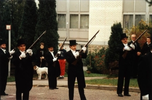 Les Mousquetaires en 1987:Thomas Charpentier,Marc Poelmans,Andr Schneider, Pol Van Hesbroeck, Michel Barbas