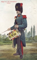 Tambour des Grenadiers, arme belge 1854 tenue d'hiver